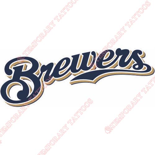 Milwaukee Brewers Customize Temporary Tattoos Stickers NO.1704